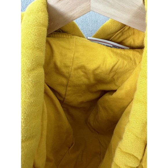 Fila Sweatshirt Men's Large Yellow Hoodie Sweater Pullover Logo * Authentic - Picture 4 of 6